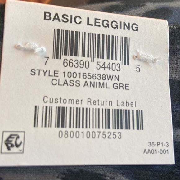 Style & Co leggings 2x NWT ankle size animal grey print - Picture 4 of 6